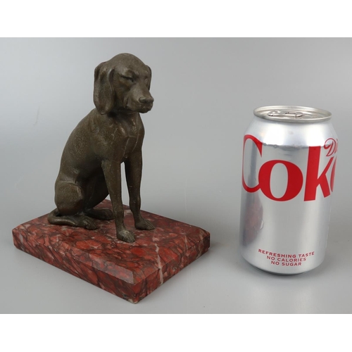 81 - Spelter dog figure - Approx. H: 15cm