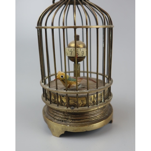 95 - Unusual antique autonomous birdcage clock