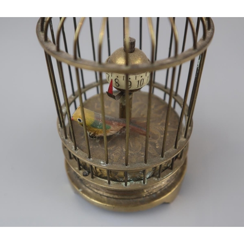 95 - Unusual antique autonomous birdcage clock