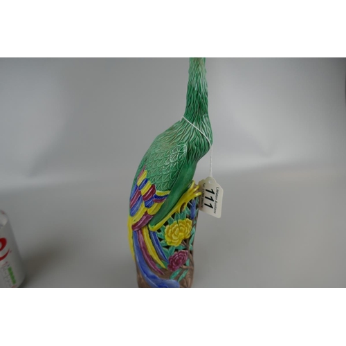 111 - Pair of Majolica bird figures - Approx. H: 29cm