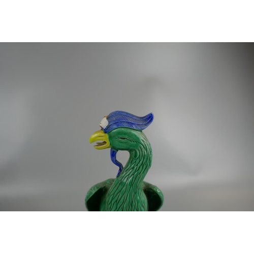 111 - Pair of Majolica bird figures - Approx. H: 29cm