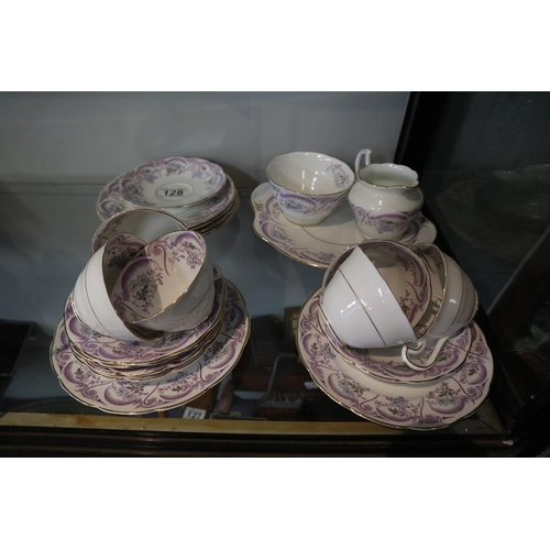 128 - 21 piece bone china tea set 'Regina' by Spencer Stevenson