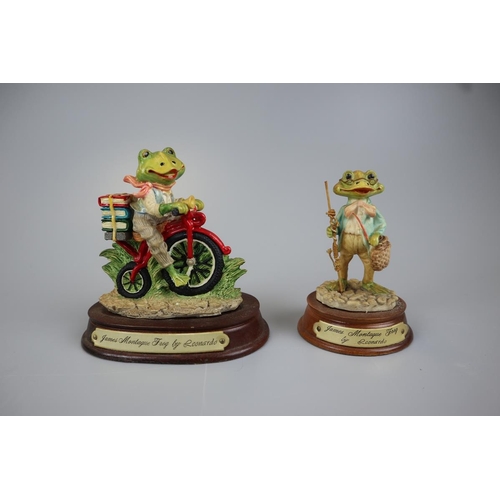 129 - Collection of elephant and frog figures