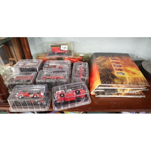 145 - Collection of model fire engines