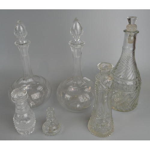 149 - Collection of glass decanters