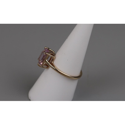 22 - Gold amethyst ring  - Approx size N