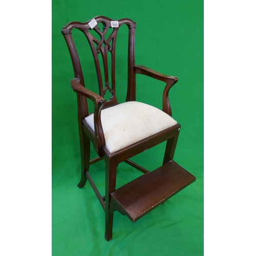 500 - Mahogany children's carver high chair