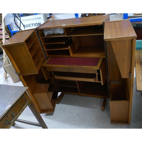 508 - Teak home office - Approx (when closed) W: 84cm x D: x 53cm H: 113cm