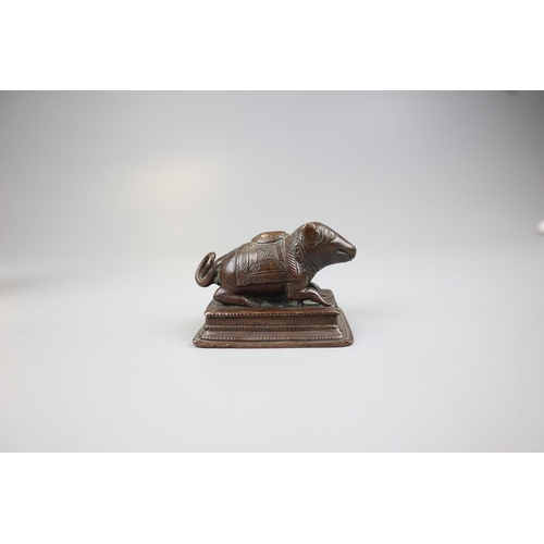 72 - Small bronzed rat figure