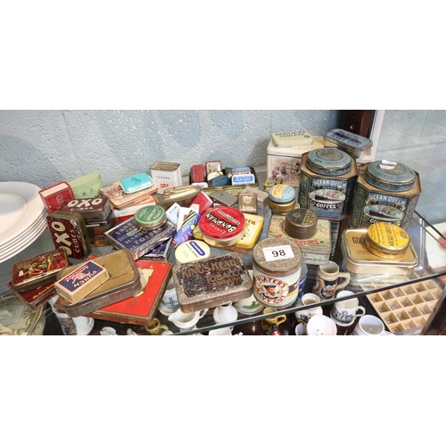 98 - Collection of antique tins