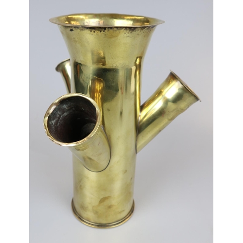 104 - Trench art posey vase - Approx. height 28cm