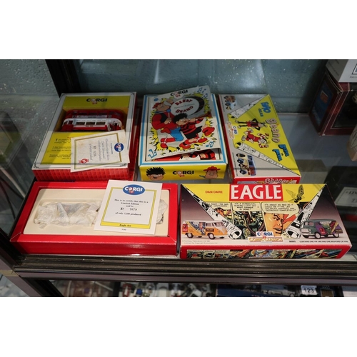 122 - 4 diecast models in original boxes to include Dan Dare & Beano