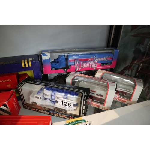 126 - Collection of diecast lorries to include Corgi