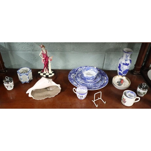 135 - Collection of china to include blue & white