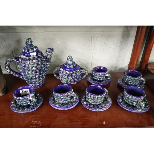 138 - Majolica tea service