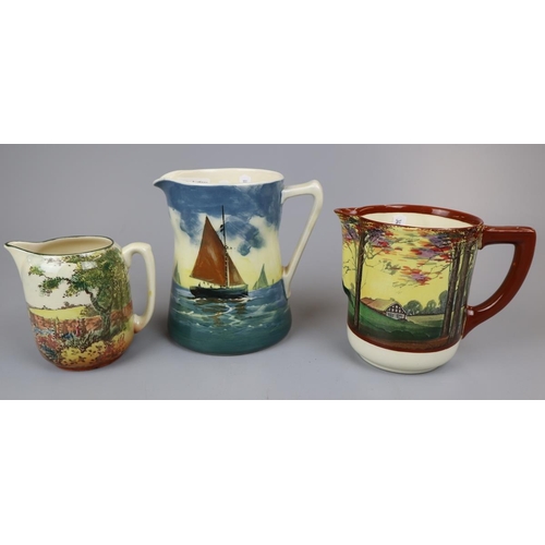 148 - 3 Royal Doulton series ware jugs