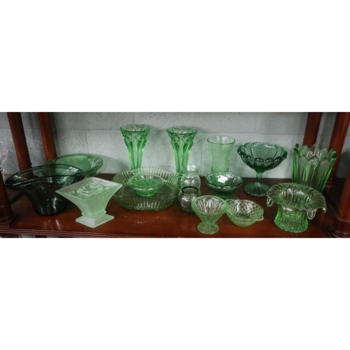 149 - Collection of green glass