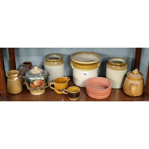 153 - Collection of Earthenware pottery