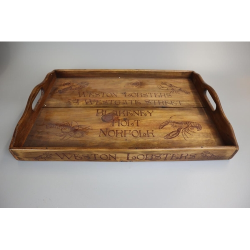173 - Wooden advertising tray