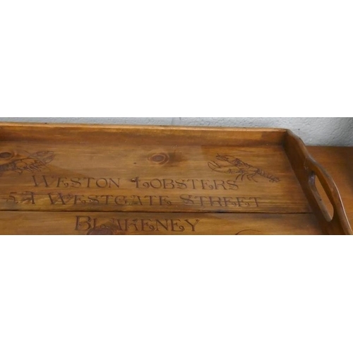 173 - Wooden advertising tray