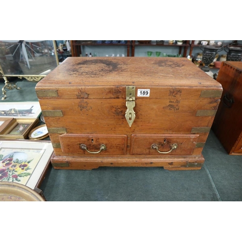 189 - Storage chest with two drawers - Approx. size W:64cm D:40cm H:39cm