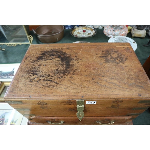 189 - Storage chest with two drawers - Approx. size W:64cm D:40cm H:39cm