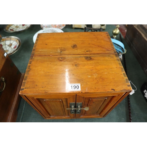 190 - Decorative Oriental collectors chest - Approx. size W:36cm D:33cm H:36cm