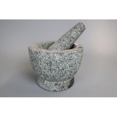 197 - Marble pestle and mortar