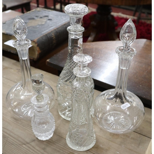 201 - Collection of glass decanters