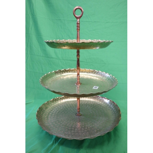 203 - Brass and copper buffet stand - Approx. height 70cm