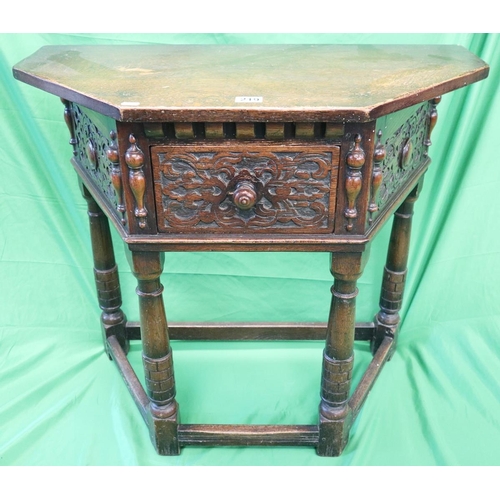 219 - Carved oak hall table - Approx. size W:82cm D:41cm H:74cm