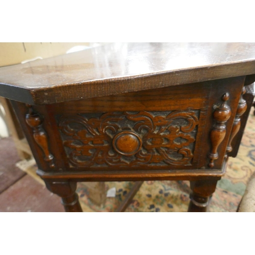 219 - Carved oak hall table - Approx. size W:82cm D:41cm H:74cm