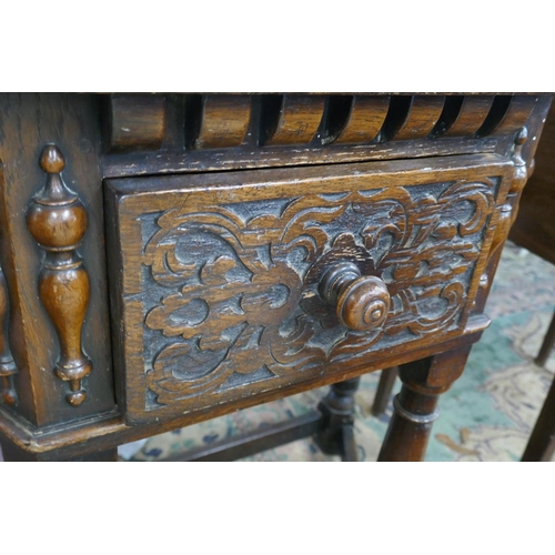 219 - Carved oak hall table - Approx. size W:82cm D:41cm H:74cm