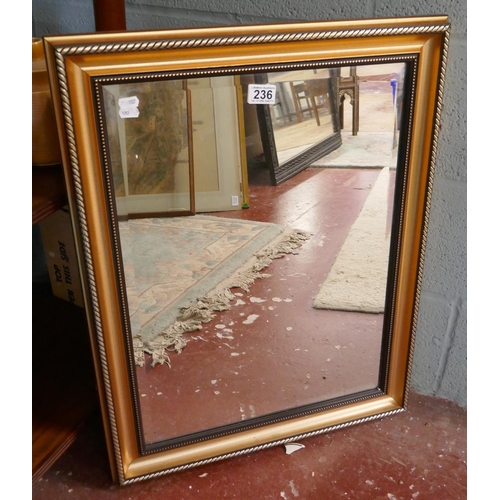 236 - Bevelled glass mirror in gilt frame
