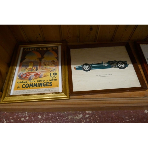 266 - Collection of automobilia prints