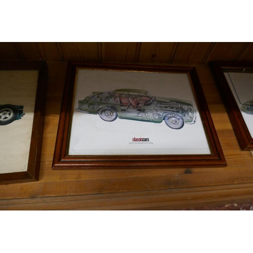 266 - Collection of automobilia prints