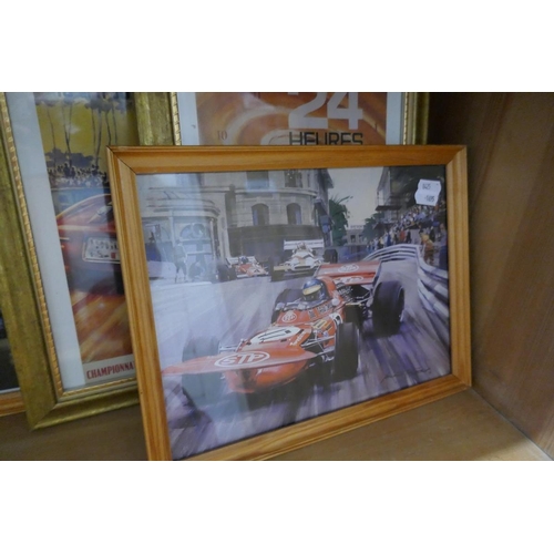 266 - Collection of automobilia prints