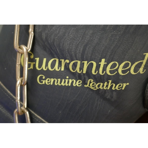 302 - Vintage leather punch bag