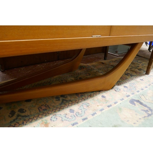 327 - Beithcraft mid century teak sideboard - Approx. size W:206cm D:46cm H:74cm