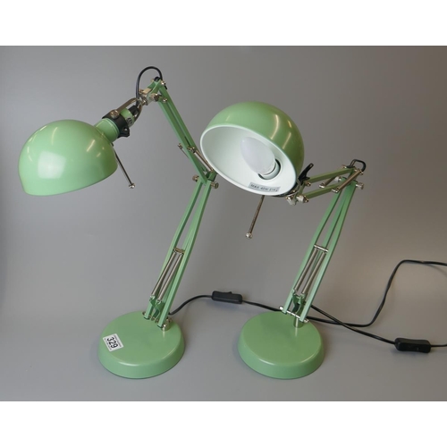 329 - Pair of counterbalance desk lamps
