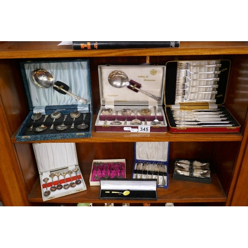 345 - Collection of cased flatware