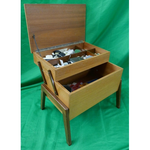 352 - Sewing box and contents