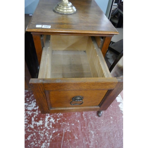 369 - Edwardian oak 2 drawer filling cabinet - Approx W: 45cm x D: 59cm x H: 91cm