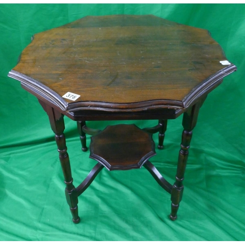 378 - Mahogany 2 tier occasional table