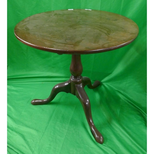 382 - Fine 18th century mahogany tripod table on splayed legs