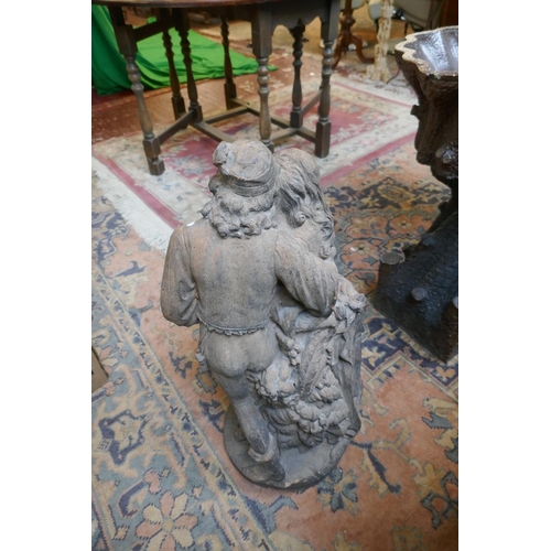 402 - Stone statue of lovers - Approx. height 72cm