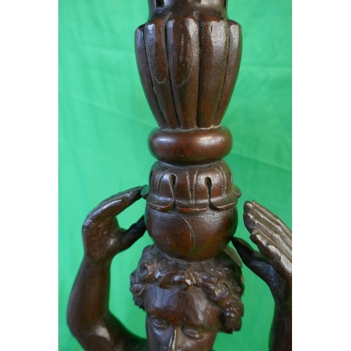 407 - Fine pair of 19thC Italian carved Torchères - Approx. height 92cm