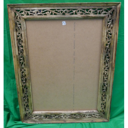 416 - Carved Jali wood picture frame