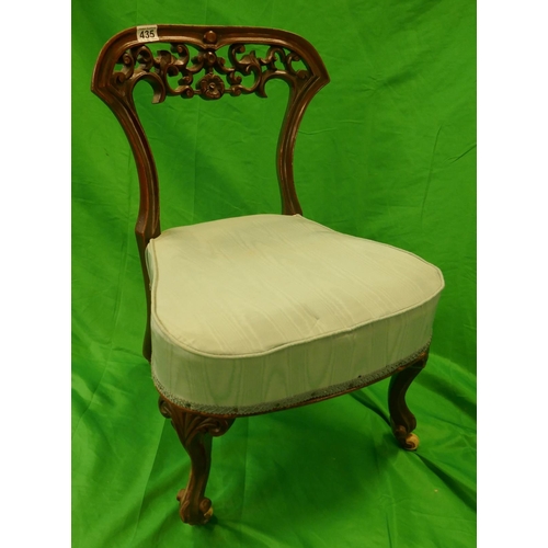435 - Small antique chair on castors