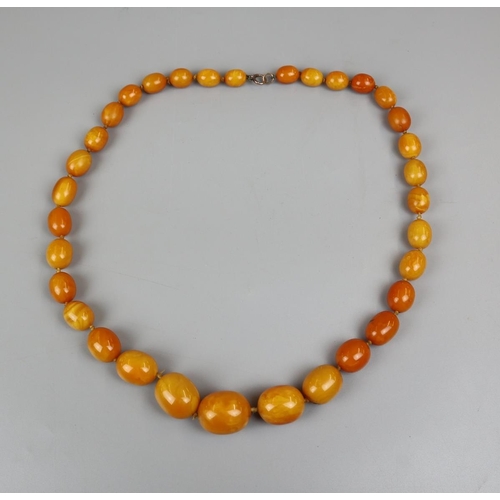 50 - Amber bead necklace